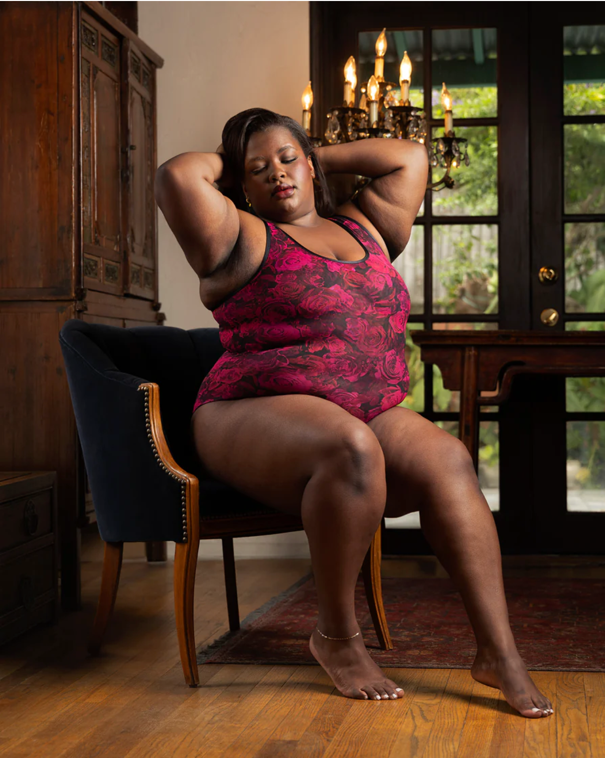 Emily Sheer Mesh J-Hook Bodysuit