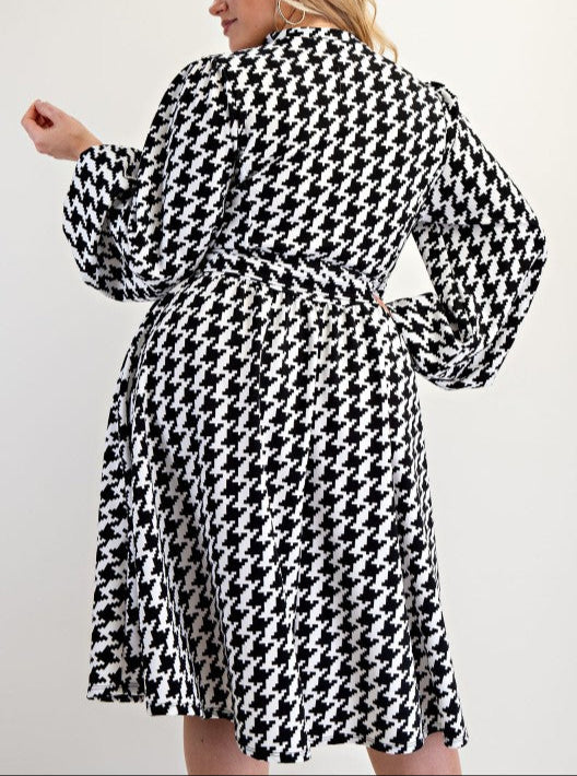 Madison Houndstooth Dress