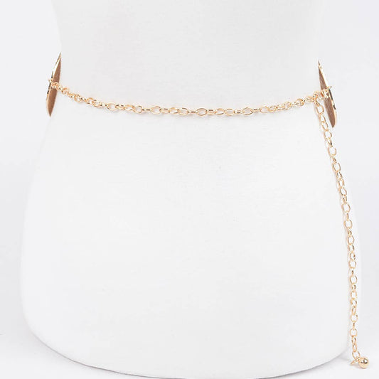 Textured Disc Gold Belt