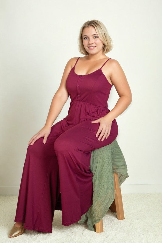Wide Leg Jersey Romper
