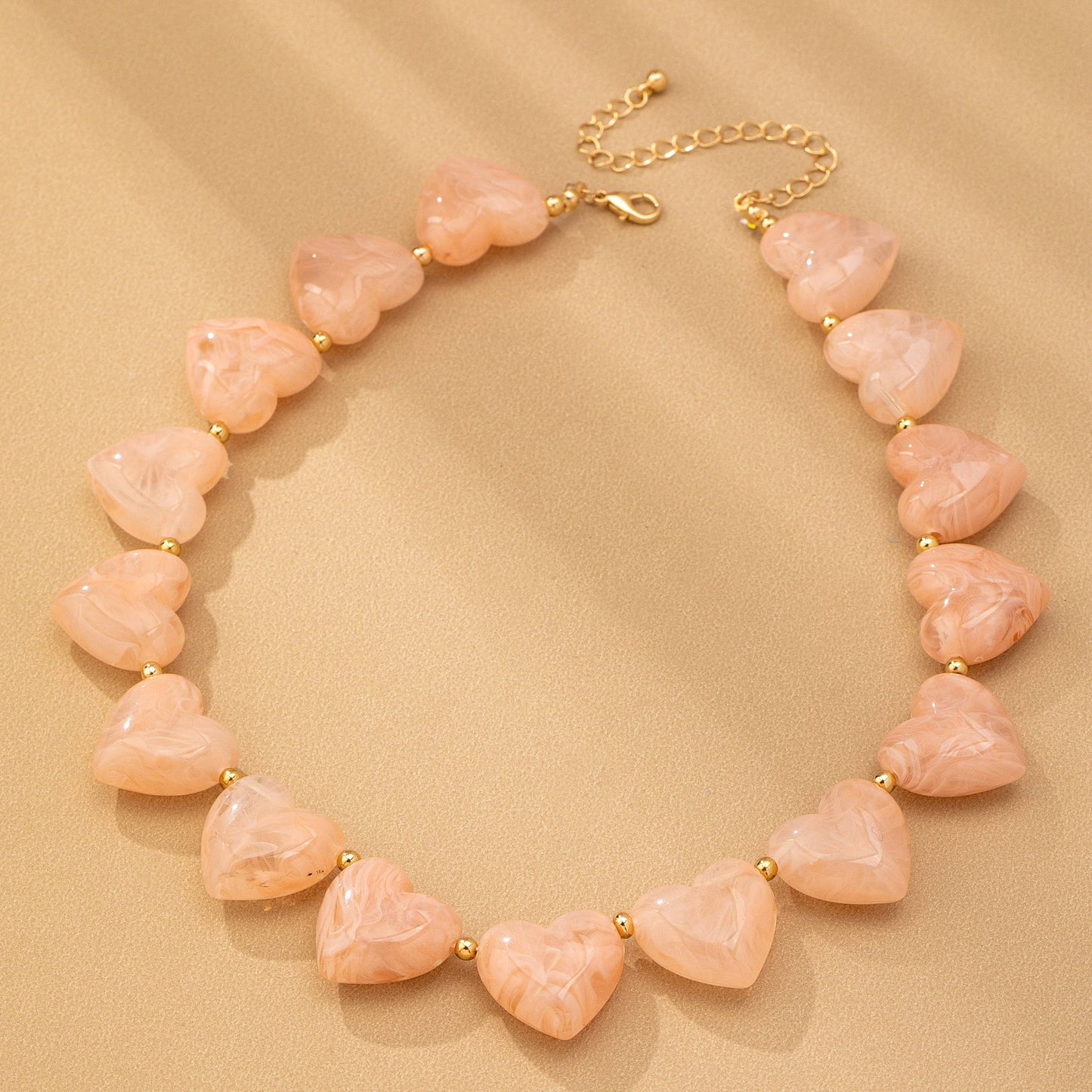 Heart Shaped Beaded Necklace