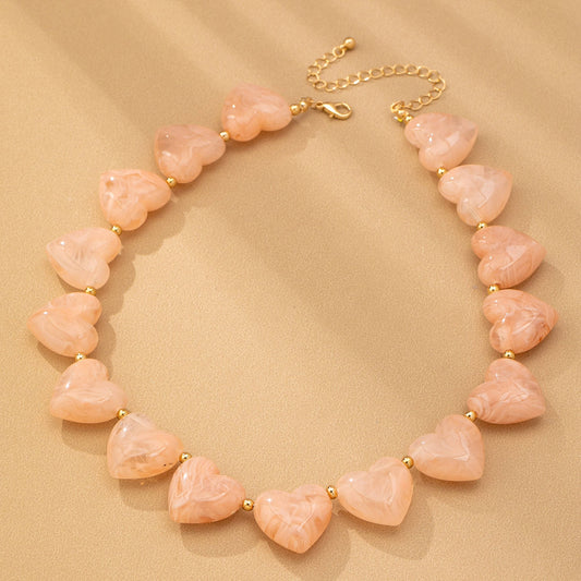 Heart Shaped Beaded Necklace