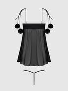 Marilyn Marabou & Mesh Babydoll & G-String Set